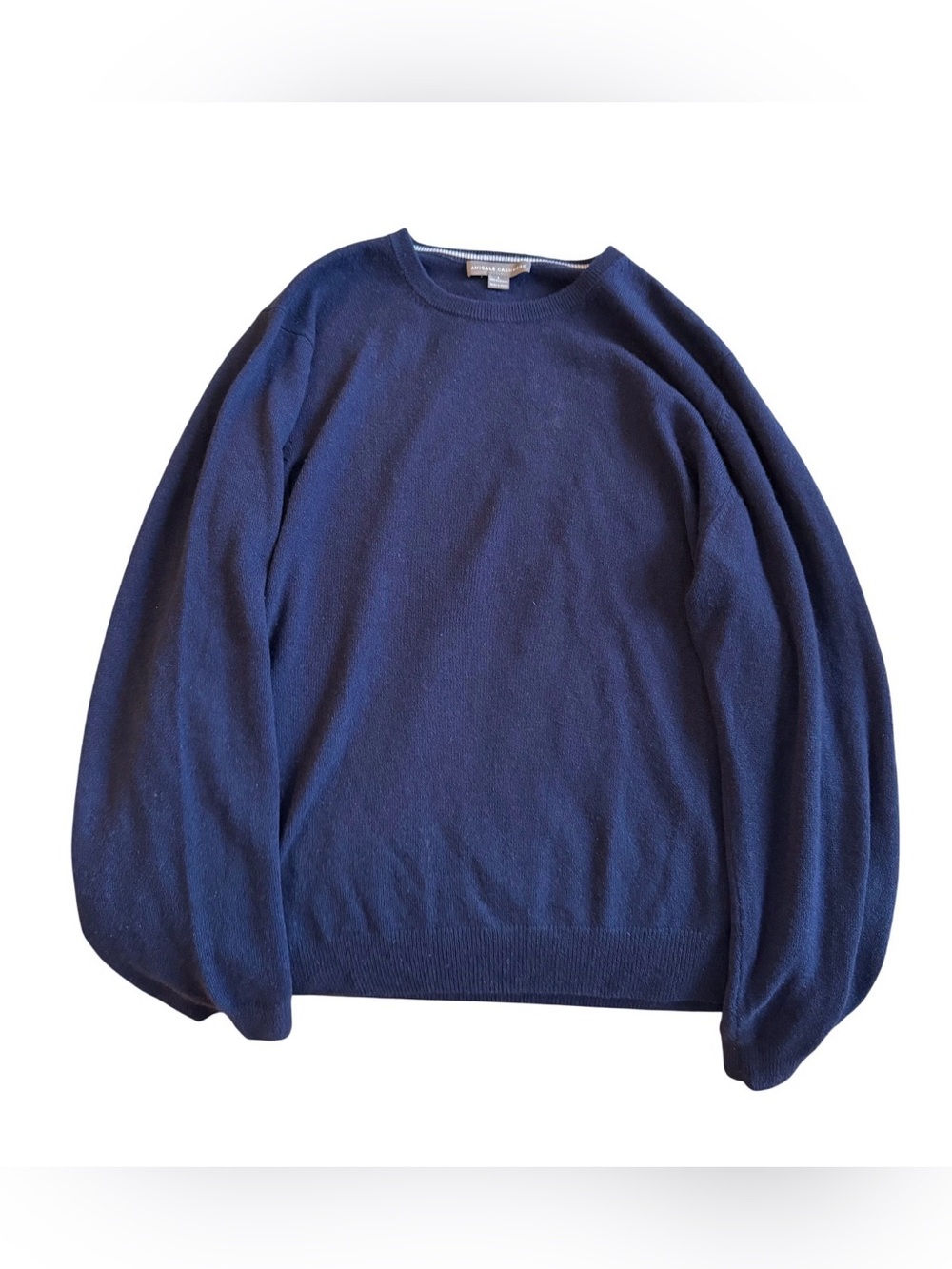 Men's Amicale 100% Cashmere Crewneck Knit Sweater - Navy